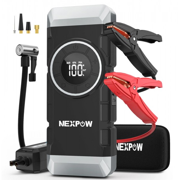 NEXPOW εκκινητής μπαταρίας & συμπιεστής αέρος NP2, 12V/3000A, 150PSI, 12000mAh - Σπίτι & Gadgets