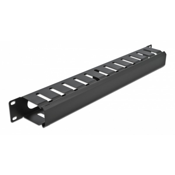 POWERTECH cable management NETW-0028 για rack 19"/1U, μεταλλικό, μαύρο - Καμπίνες - Rack