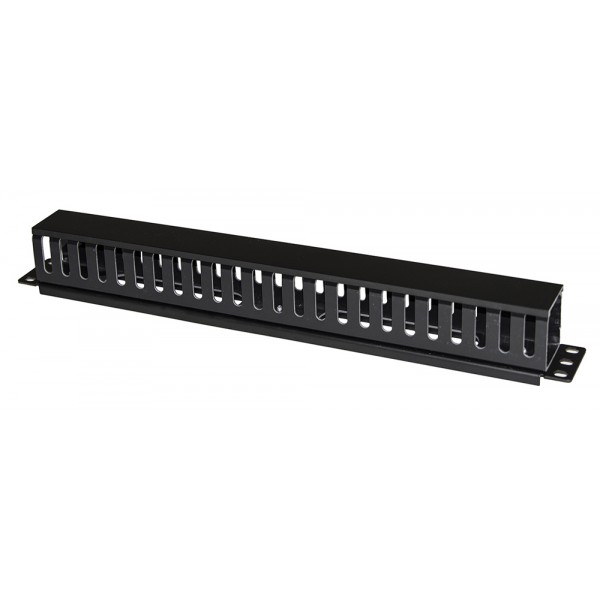 POWERTECH cable management NETW-0029 για rack 19"/1U, πλαστικό, μαύρο - Εξοπλισμός IT