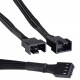 POWERTECH καλώδιο 4-pin pwm σε 2x 4-pin pwm CAB-W048, 0.15m, μαύρο
