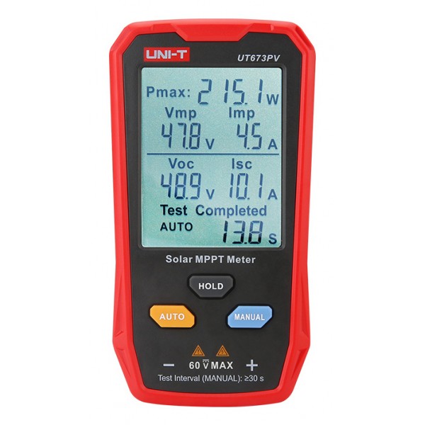 UNI-T tester φωτοβολταϊκών πάνελ UT673PV, 5~800W, 0~35A, 12~60V - UNI-T