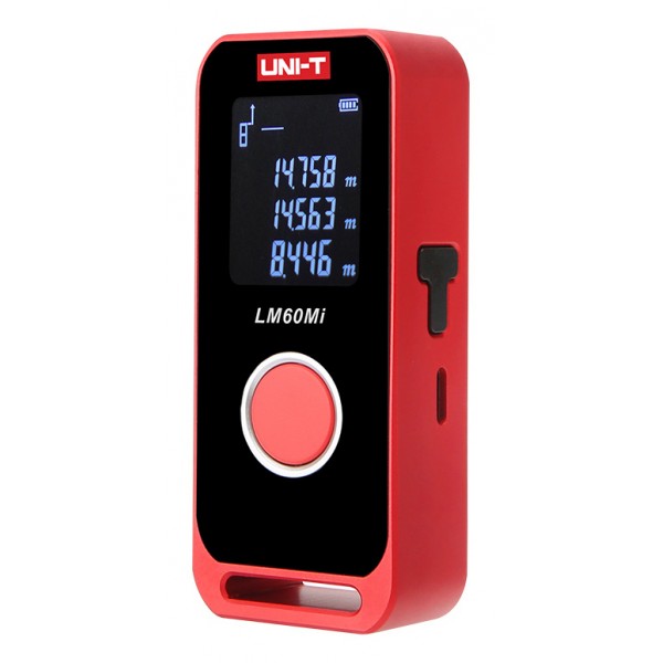 UNI-T μίνι laser μετρητής απόστασης LM60Mi, επαναφορτιζόμενος, m/ft/in, 60m - UNI-T