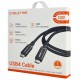 CABLETIME καλώδιο USB-C σε USB-C CT-USB4, 240W, 40Gbps, 8K/60Hz, USB4, 1m, μαύρο