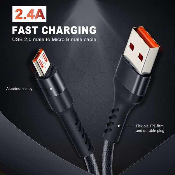 CABLETIME καλώδιο micro USB σε USB CT-P05, 12W, 480Mbps, 1m, μαύρο - USB