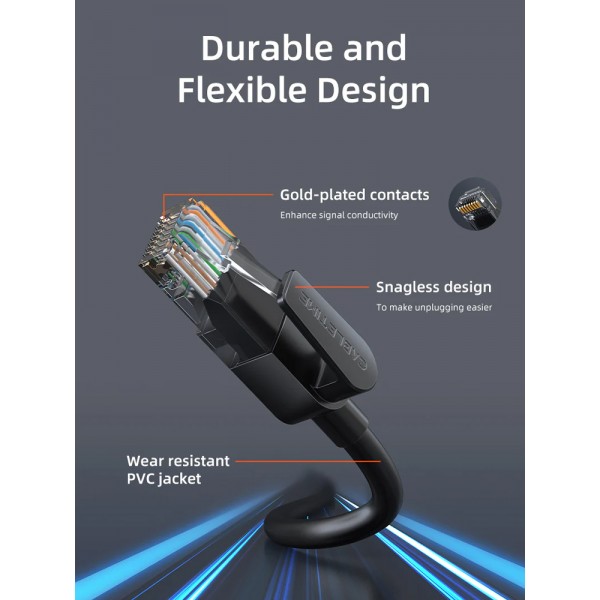 CABLETIME καλώδιο δικτύου CT-CAT6U, CAT 6 UTP, 250 MHz, CCA, 10m, μαύρο - Σύγκριση Προϊόντων