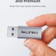 CABLETIME αντάπτορας USB-C σε USB CT-AMCF10-AG, 10Gbps, 3A, γκρι