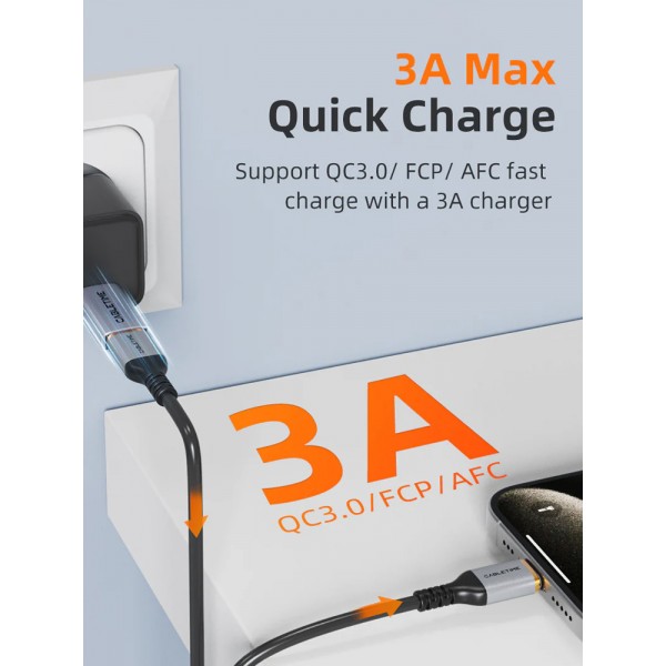 CABLETIME αντάπτορας USB-C σε USB CT-AMCF10-AG, 10Gbps, 3A, γκρι