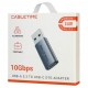 CABLETIME αντάπτορας USB-C σε USB CT-AMCF10-AG, 10Gbps, 3A, γκρι