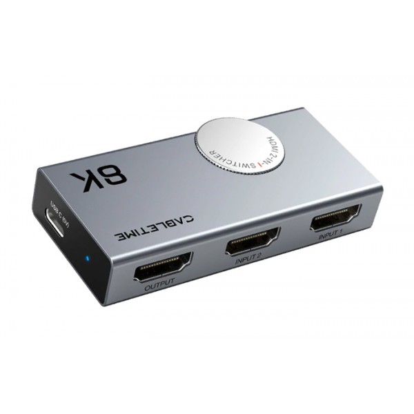 CABLETIME HDMI switch CT-HS8K2-AG, 2 σε 1, 8K/60Hz, 4K/120Hz, γκρι - Σύγκριση Προϊόντων