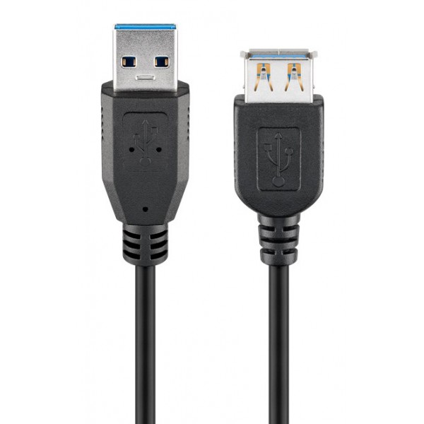 GOOBAY καλώδιο προέκτασης USB 74149, 5Gbps, USB 3.0, 15W, 2m, μαύρο - USB