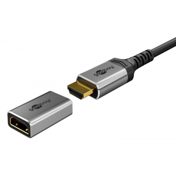 GOOBAY αντάπτορας HDMI 72008, Ethernet, 8K/60Hz, 4K/120Hz, 48 Gbps, γκρι - Εικόνα