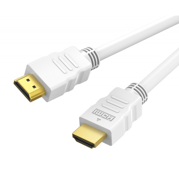 CABLETIME καλώδιο HDMI CT-HE19G με Ethernet, 4K/60Hz, 18 Gbps, 1m, λευκό - Εικόνα