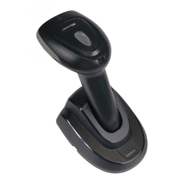 WINSON barcode scanner WNI-6223, 1D & 2D, ασύρματο, 2600mAh, με βάση φόρτισης, μαύρο - WINSON