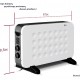 BRUNO Θερμοπομπός BRN-0206, 2000W, με θερμοστάτη και ανεμιστήρα, λευκός