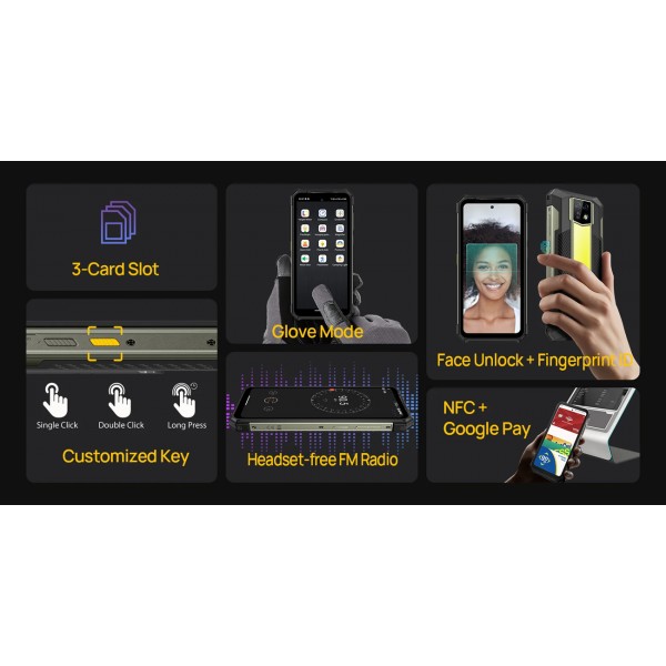 ULEFONE smartphone Armor 24, 6.78", 12/256GB, 22000mAh, IP68/IP69K, μαύρο