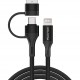 POWERTECH καλώδιο USB & USB-C σε Lightning PTR-0159, PD 27W, copper, 1.5m, μαύρο