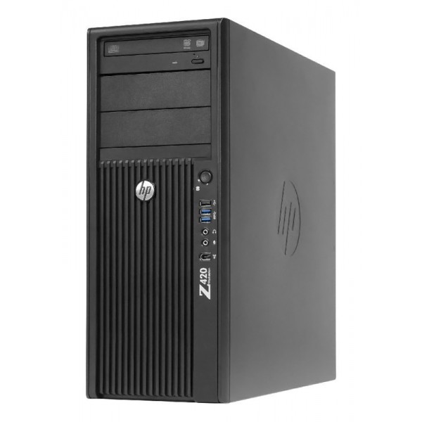 HP Workstation Z420 Tower, Refurbished Grade A Repainted, E5-1603, 16GB, 500GB HDD, DVD, Nvidia Quadro K600, FreeDOS - 