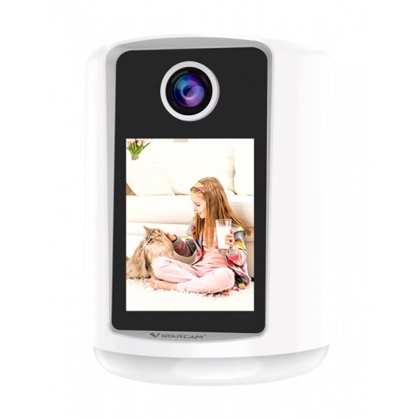 VSTARCAM smart κάμερα CV331S με οθόνη, 3MP, WiFi, 2000mAh, SD - Smart Κάμερες