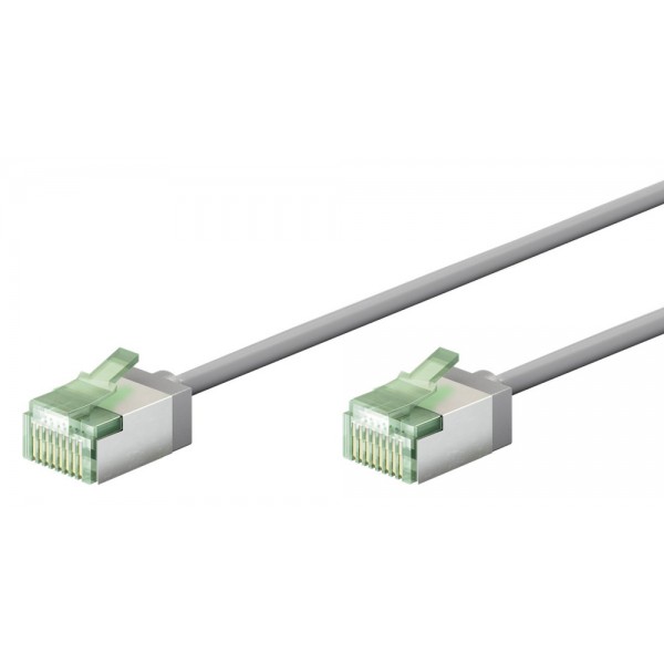 GOOBAY καλώδιο δικτύου 74344, CAT 8.1 U/FTP, slim, copper, 40Gbps, 0.25m, γκρι - GOOBAY
