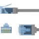 GOOBAY καλώδιο δικτύου 74222, CAT 6A U/UTP, slim, copper, 500MHz, 1m, γκρι