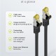 GOOBAY καλώδιο δικτύου 91572, CAT 7 S/FTP, copper, 500MHz, 0.25m, μαύρο