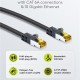 GOOBAY καλώδιο δικτύου 91572, CAT 7 S/FTP, copper, 500MHz, 0.25m, μαύρο