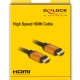 DELOCK καλώδιο HDMI 85726, 8K/60Hz, 48 Gbps, eARC, HDR, 0.50m, μαύρο