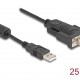 DELOCK αντάπορας USB σε RS-232 64276, 460.8Kbps, 0.25m, μαύρος