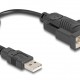 DELOCK αντάπορας USB σε RS-232 64276, 460.8Kbps, 0.25m, μαύρος