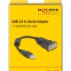 DELOCK αντάπορας USB σε RS-232 64276, 460.8Kbps, 0.25m, μαύρος