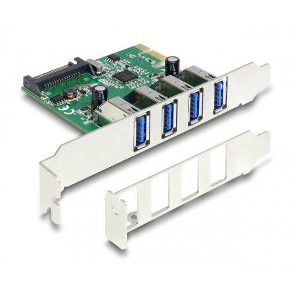 DELOCK κάρτα επέκτασης PCI Express x1 σε 4x USB 89360, 5 Gbps - Κάρτες Επέκτασης PCI κ.α