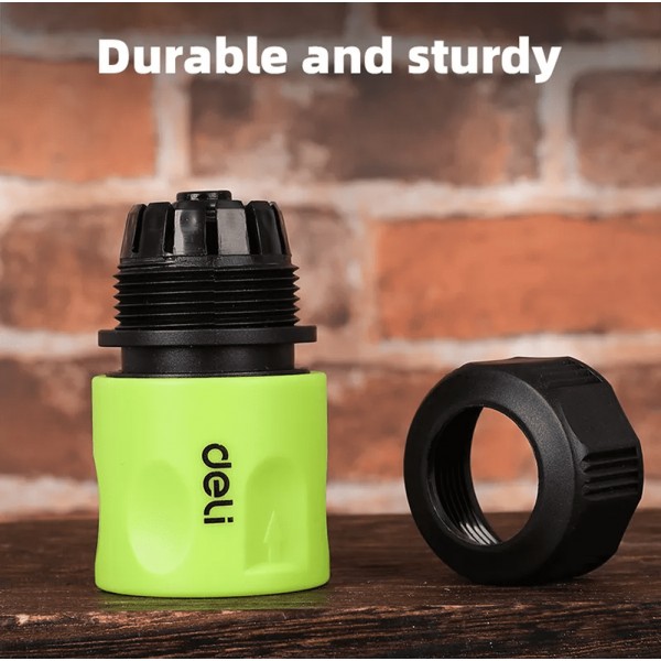 DELI ταχυσύνδεσμος για λάστιχο DL8793 με water stop, 1/2", πράσινος - DELI
