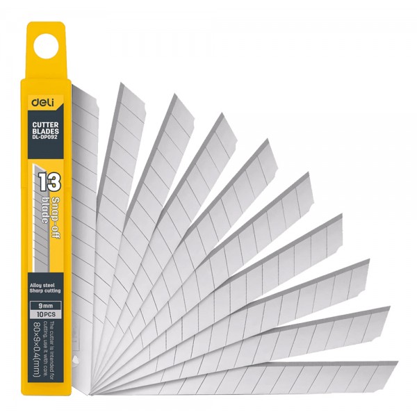 DELI ανταλλακτικές λεπίδες DL-DP092 για κοπίδι, 9mm, 10τμχ - Εργαλεία Χειρός