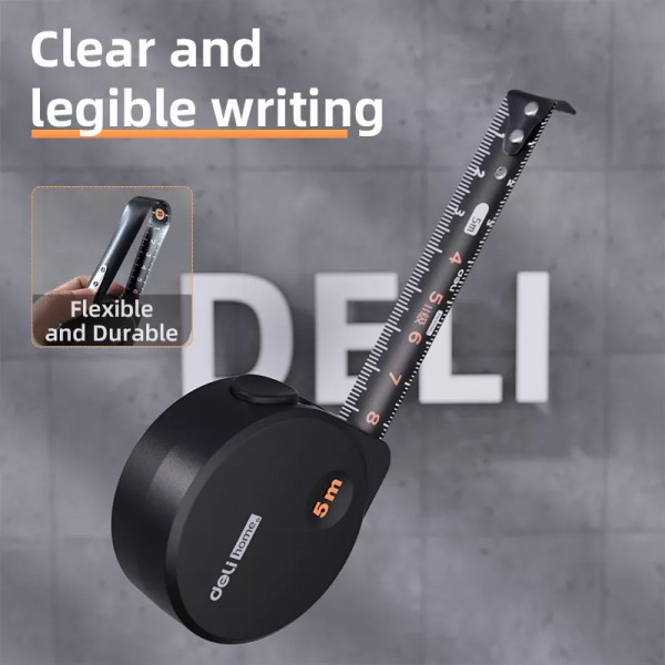 DELI μέτρο HT8519 με αυτόματη επαναφορά & κλείδωμα, 19mm x 5m - Εργαλεία Χειρός