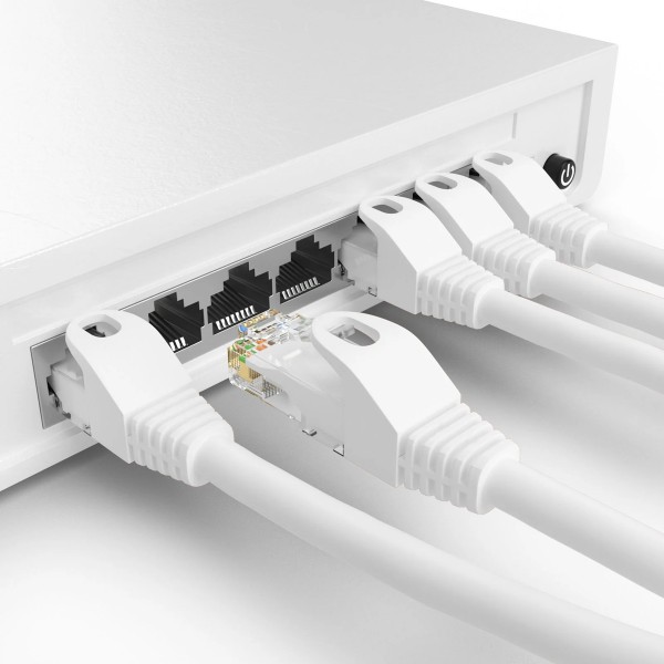 POWERTECH καλώδιο δικτύου CAB-N362, Cat 5e U/UTP, CCA, 100Hz, 20m, λευκό - Δίκτυο