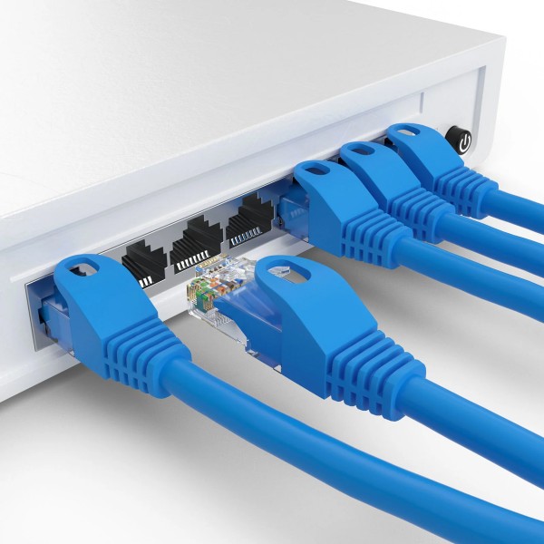 POWERTECH καλώδιο δικτύου CAB-N389, Cat 6 U/UTP, CCA, 250Hz, 0.25m, μπλε - Powertech