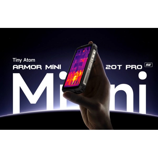 ULEFONE smartphone Armor Mini 20T Pro, 4.7", 8/256GB, 5G, 6200mAh, IP68/IP69K, μαύρο - Smartphones