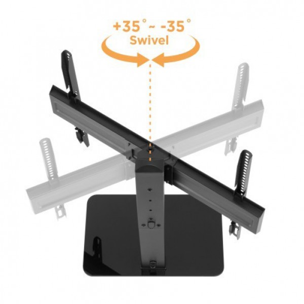POWERTECH επιτραπέζια βάση τηλεόρασης PT-1328, 37-70", έως 40kg