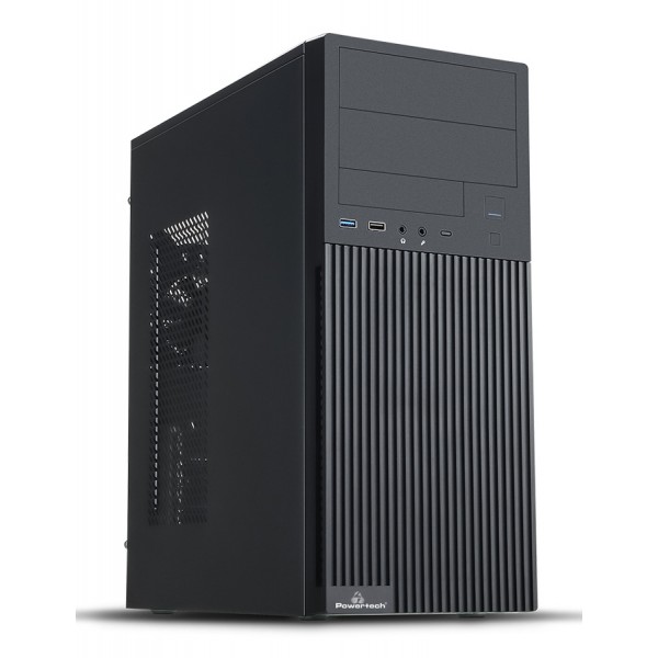 POWERTECH PC Case PT-1308 με 550W PSU, ATX, 330x175x405mm, μαύρο - Κουτιά Υπολογιστών
