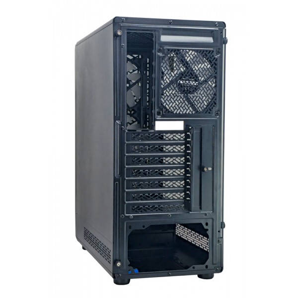 POWERTECH Gaming PC Case PT-1309, tempered glass, 4x ARGB fan, ATX, 340x200x436mm, μαύρο - Κουτιά Υπολογιστών