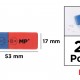 MP γόμα PG191 για μολύβι & στυλό, 17x53mm, 2τμχ