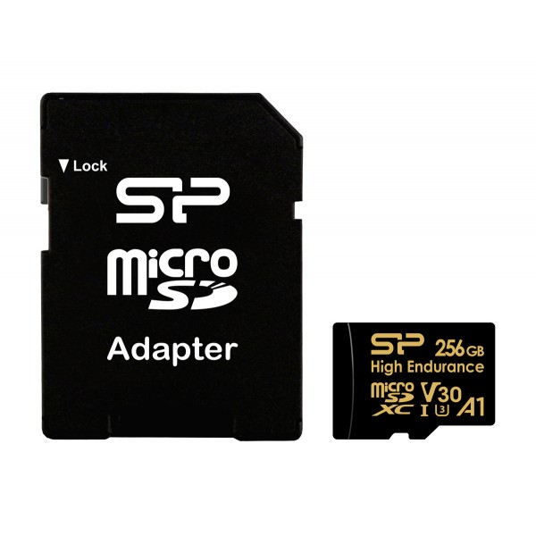 SILICON POWER κάρτα μνήμης microSDHC High Endurance, 256GB, Class 10 UHS-I U3 A1 V30 - Κάρτες Μνήμης