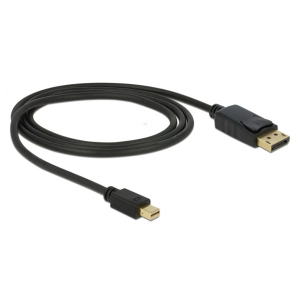 DELOCK καλώδιο mini DisplayPort σε DisplayPort 82698, 4K/60Hz, 21.6 Gbps, 1m, μαύρο - DeLock
