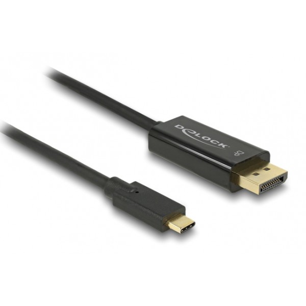 DELOCK καλώδιο USB-C σε DisplayPort 85257, DP Alt Mode, 4K/60Hz, 3m, μαύρο - DeLock