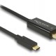 DELOCK καλώδιο USB-C σε DisplayPort 85257, DP Alt Mode, 4K/60Hz, 3m, μαύρο