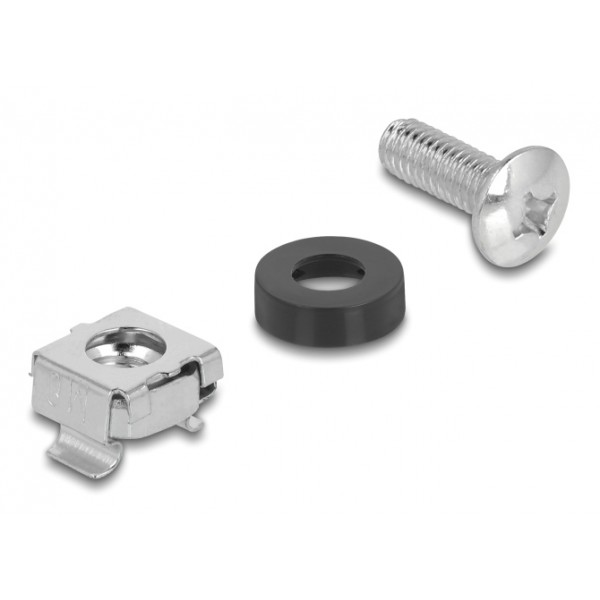 DELOCK σετ βίδες με παξιμάδια 42432 για rack, M6/16mm, 100τμχ - Εξοπλισμός IT