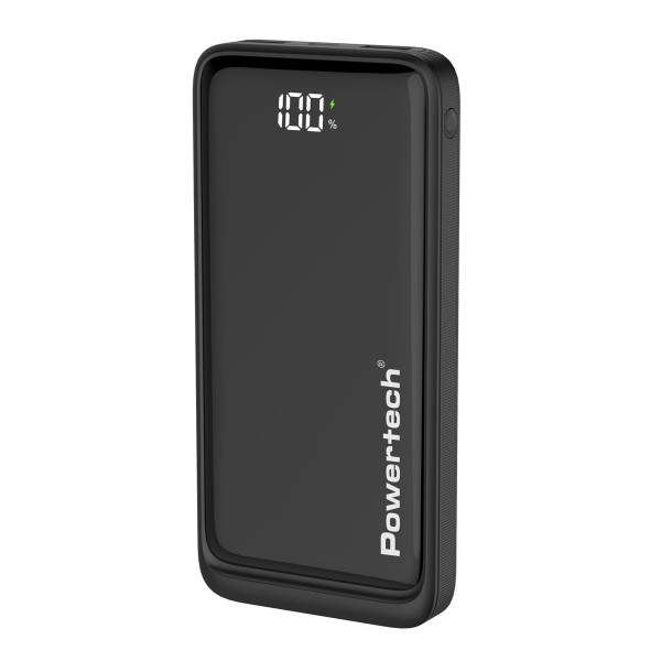 POWERTECH power bank PT-1326 με οθόνη, 10000mAh, 22.5W, μαύρο - Mobile