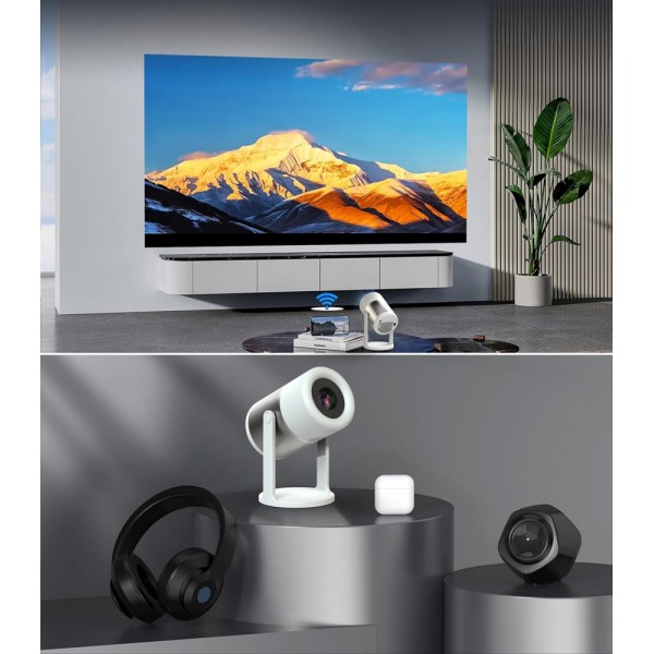 POWERTECH smart βιντεοπροβολέας PT-1305, 1080p, WiFi, Android, 170 ANSI lumens, λευκός - Βιντεοπροβολείς - VR Headset