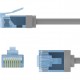 GOOBAY καλώδιο δικτύου 74220, CAT 6A U/UTP, slim, copper, 500MHz, 0.25m, γκρι