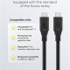 GOOBAY καλώδιο USB-C 74196, USB4, 100W, 20Gbps, 4K/60Hz, 1.5m, μαύρο